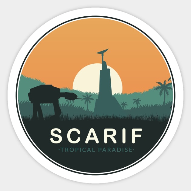 Scarif tropical paradise Sticker by Space Club